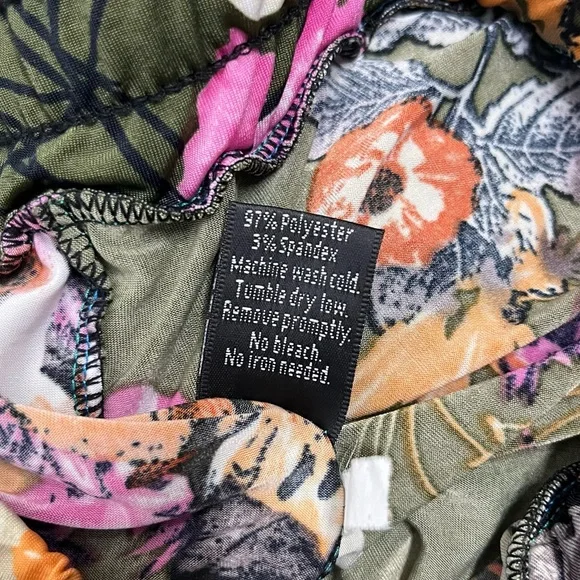 Lildy Slit Accent Trousers Floral Flowy Boho Festival Gypsy Palazzo Pants DD - Picture 5 of 7